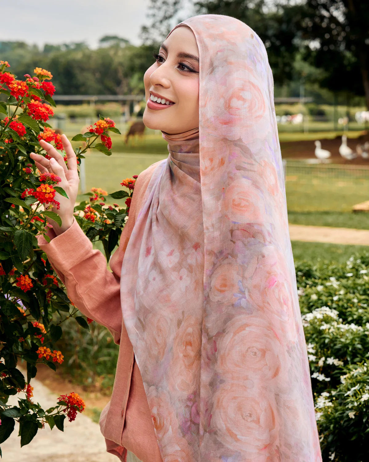 Rieta Modal Shawl in Floravelle