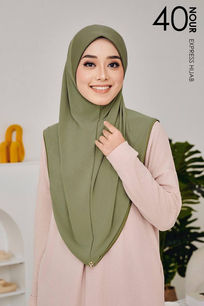 Nour Express Hijab in Pistachio