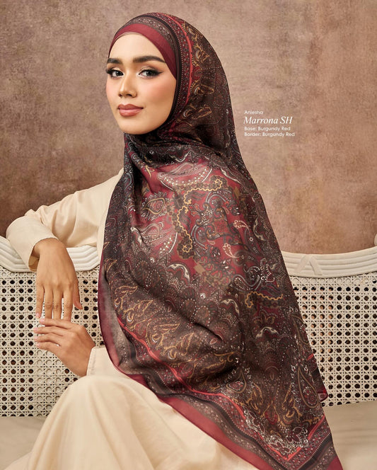 Aniesha in Marrona Cotton Shawl