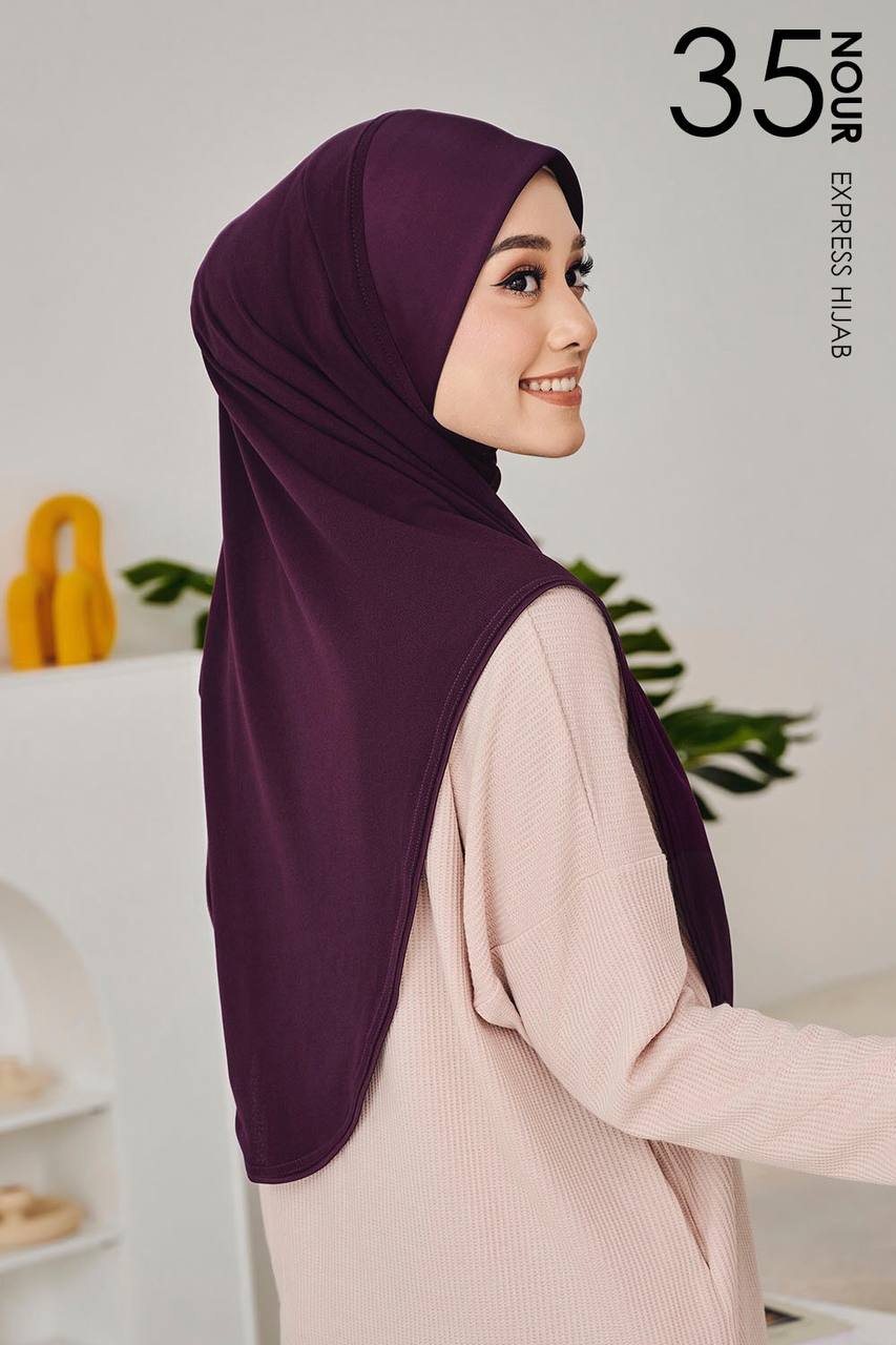 Nour Express Hijab in Deep Purple