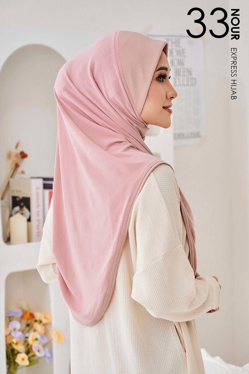 Nour Express Hijab in Soft Pink