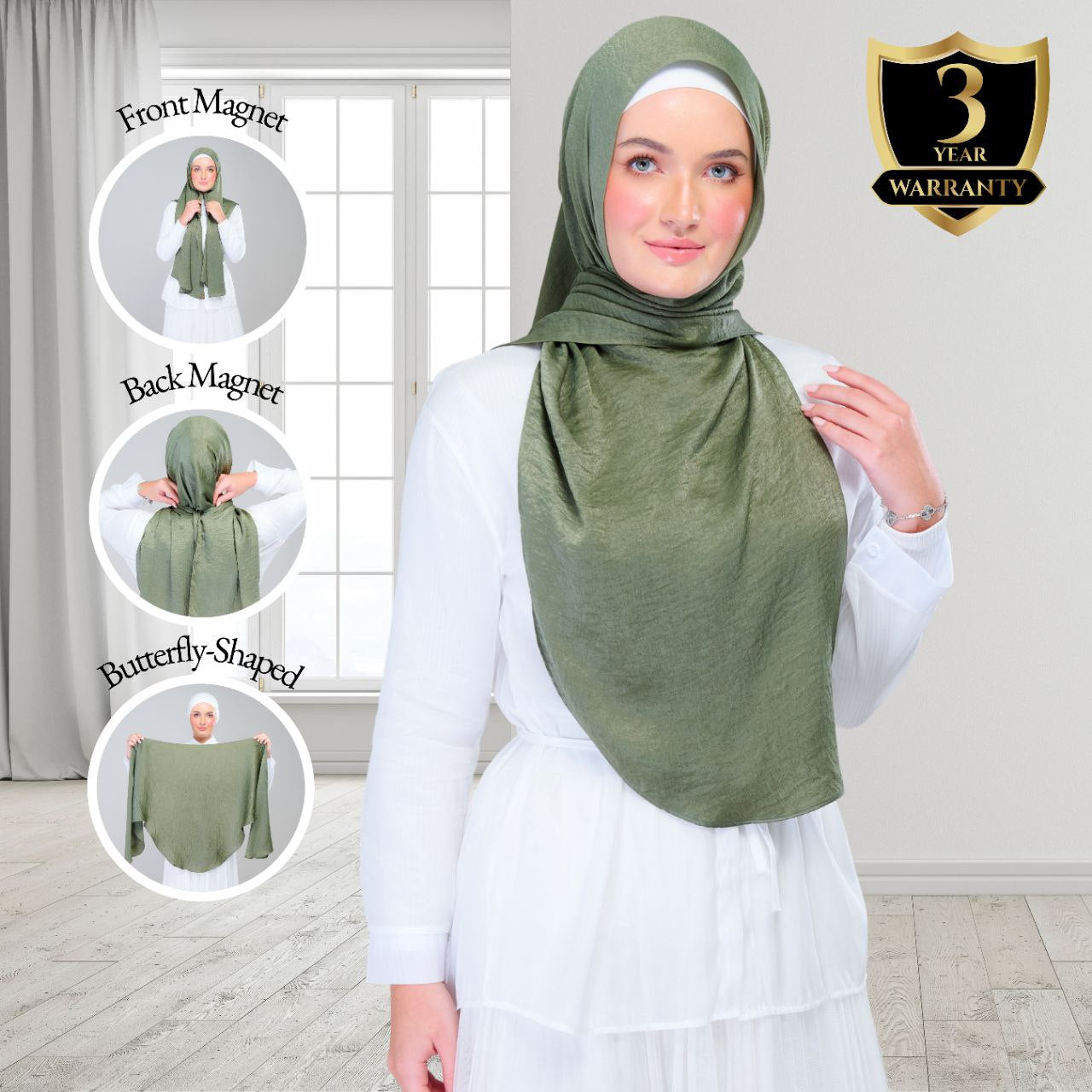 Instant Butterfly Tag & Go in Dark Olive