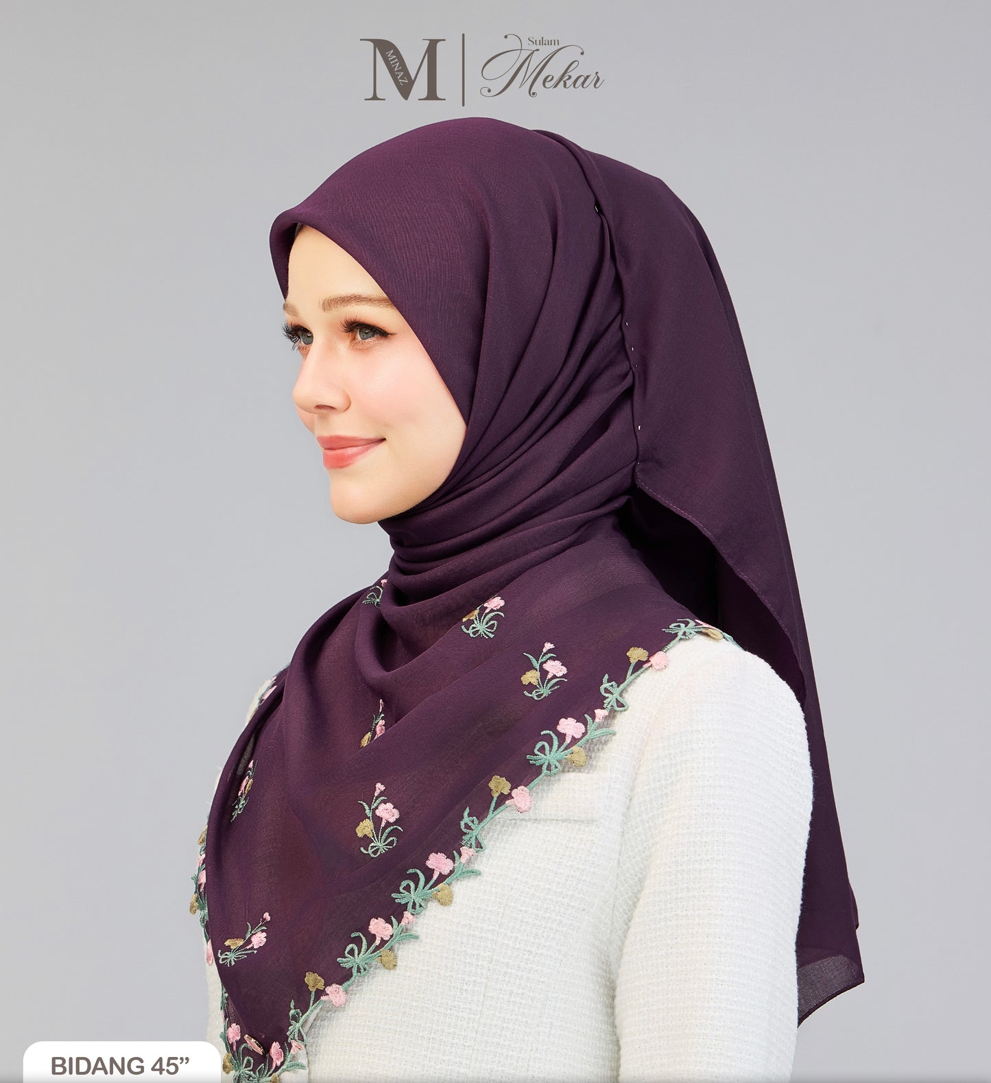 Sulam Mekar in Dark Purple 45”