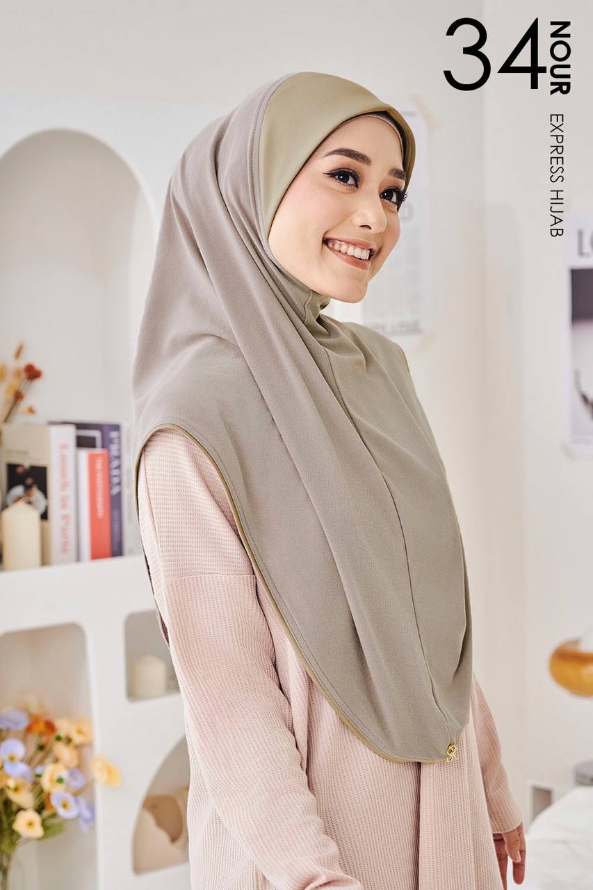 Nour Express Hijab in Ash Grey