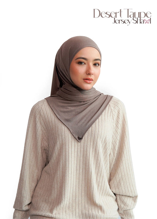 Jersey Essential Shawl in Desert Taupe