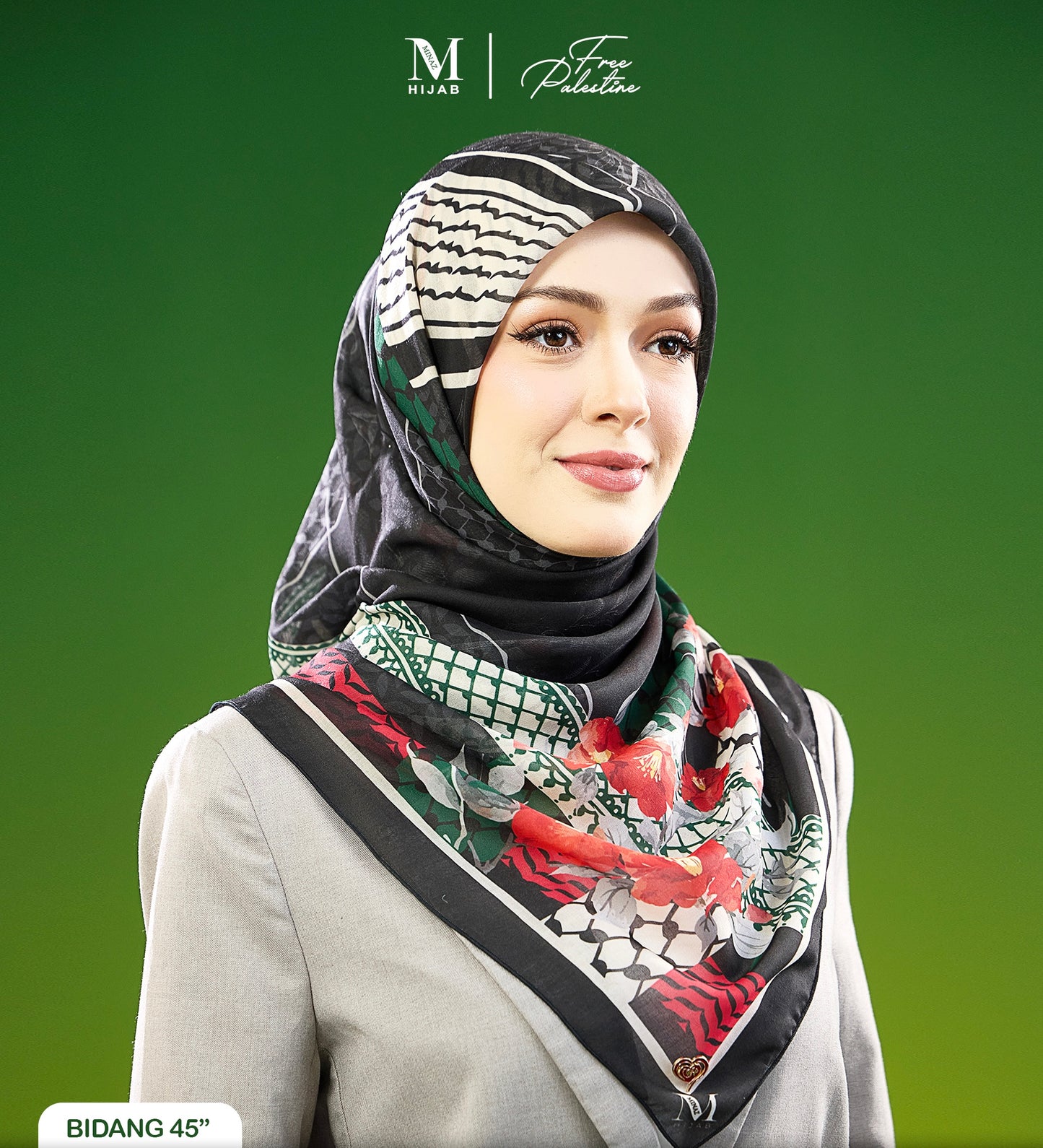 Palestine Bloom Black 45”