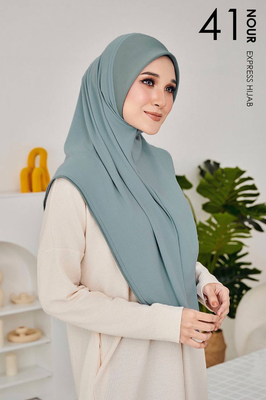 Nour Express Hijab in Sea Blue