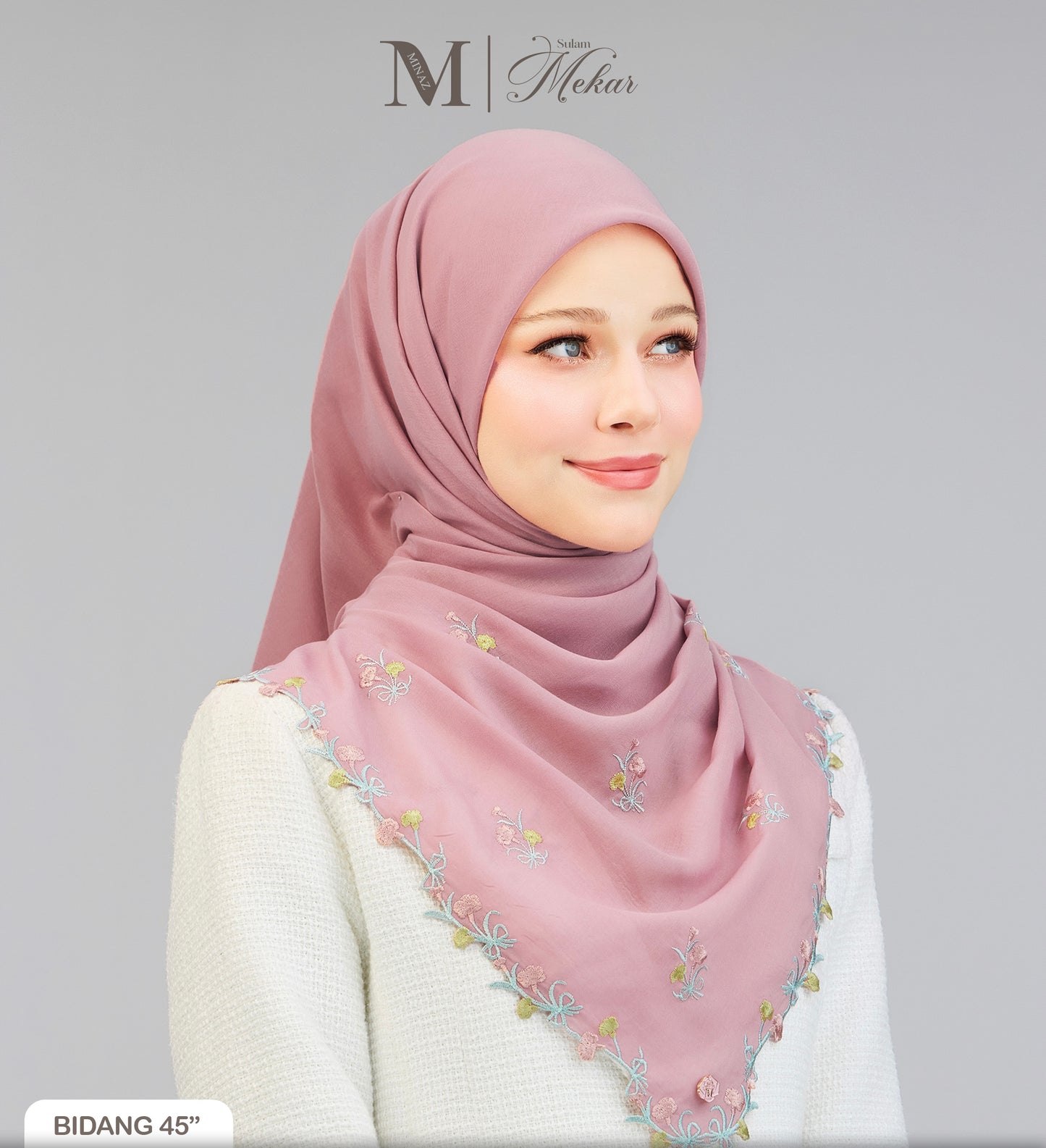 Sulam Mekar in Dusty Pink 45”