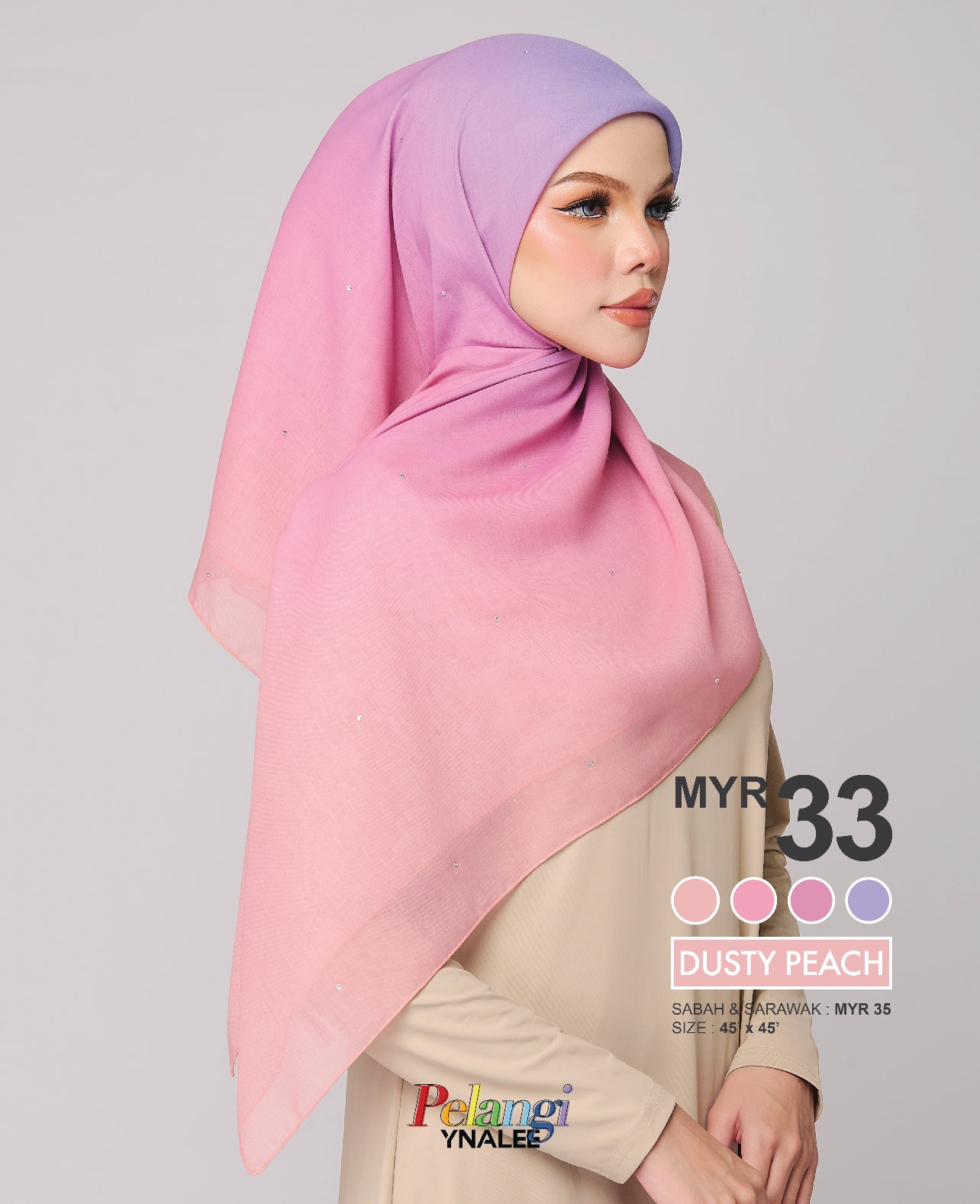 Pelangi in Dusty Peach