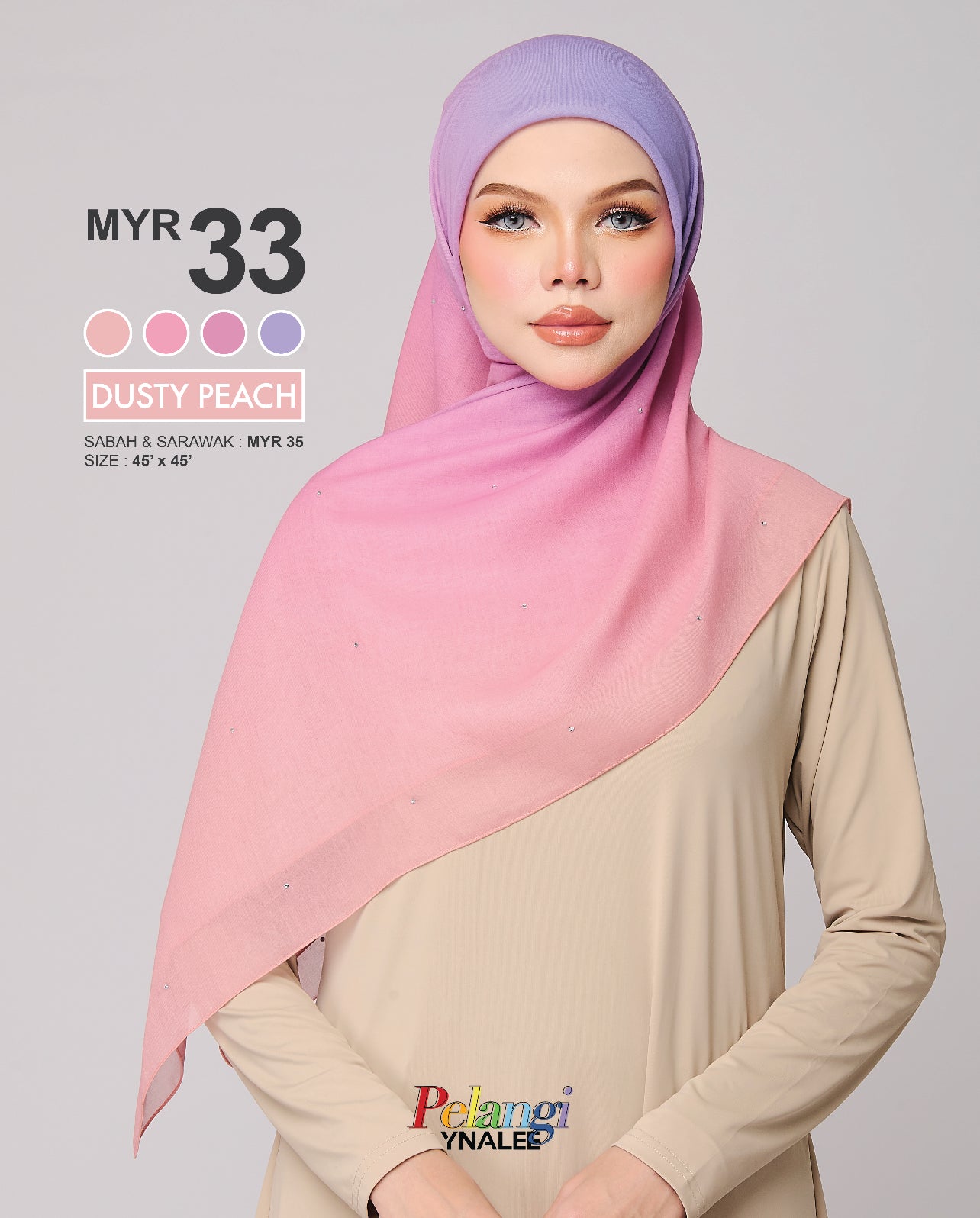 Pelangi in Dusty Peach