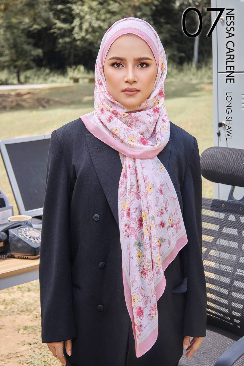 Nessa Carlene in Efficient Pink (Shawl)