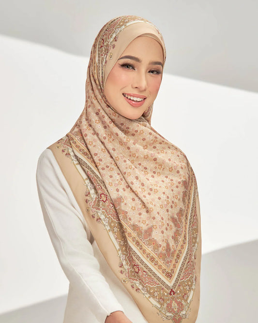 Tahzeeb in Bayj Wheat Chiffon Shawl