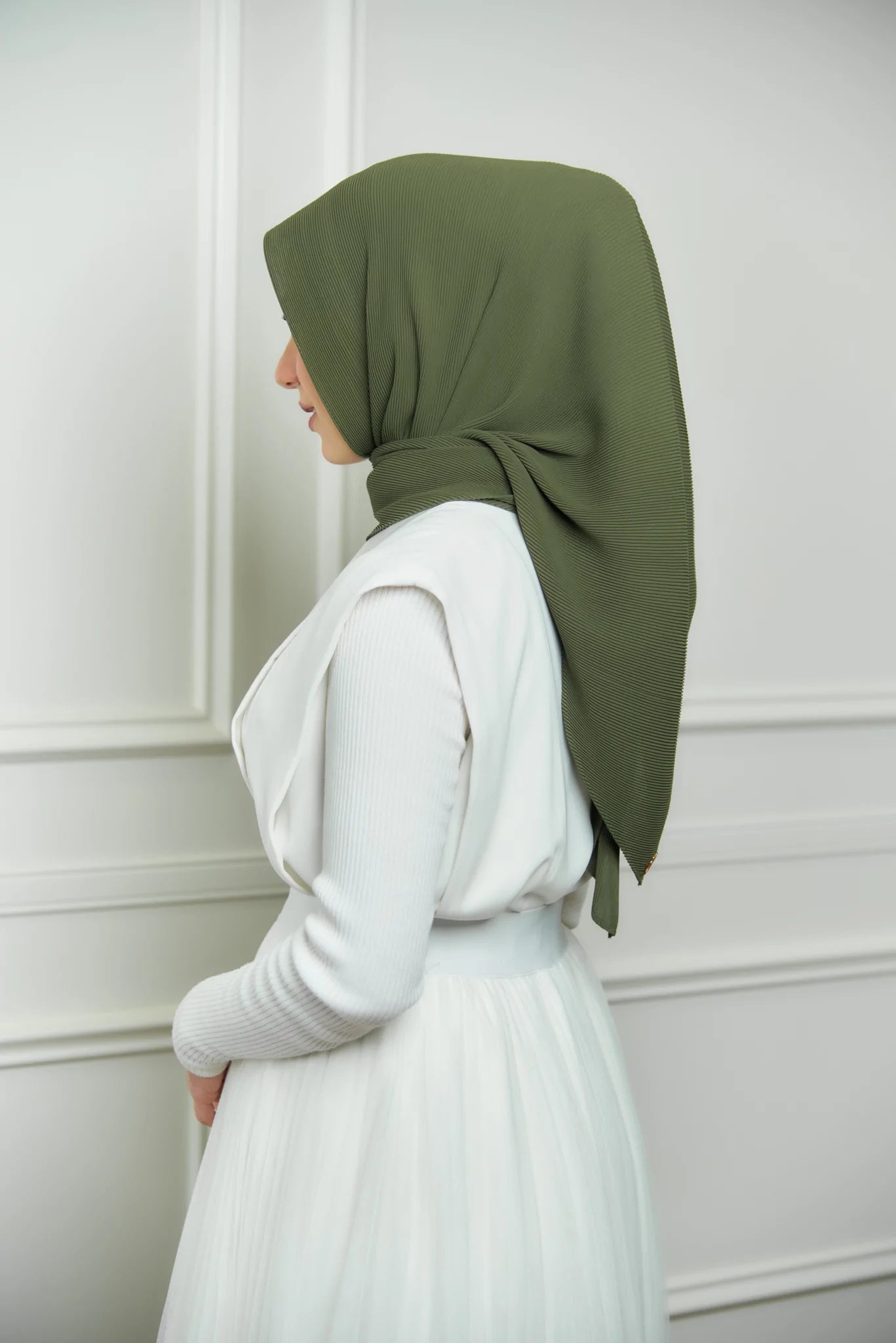 Bawal Pleats in Pine Green (As-Is)