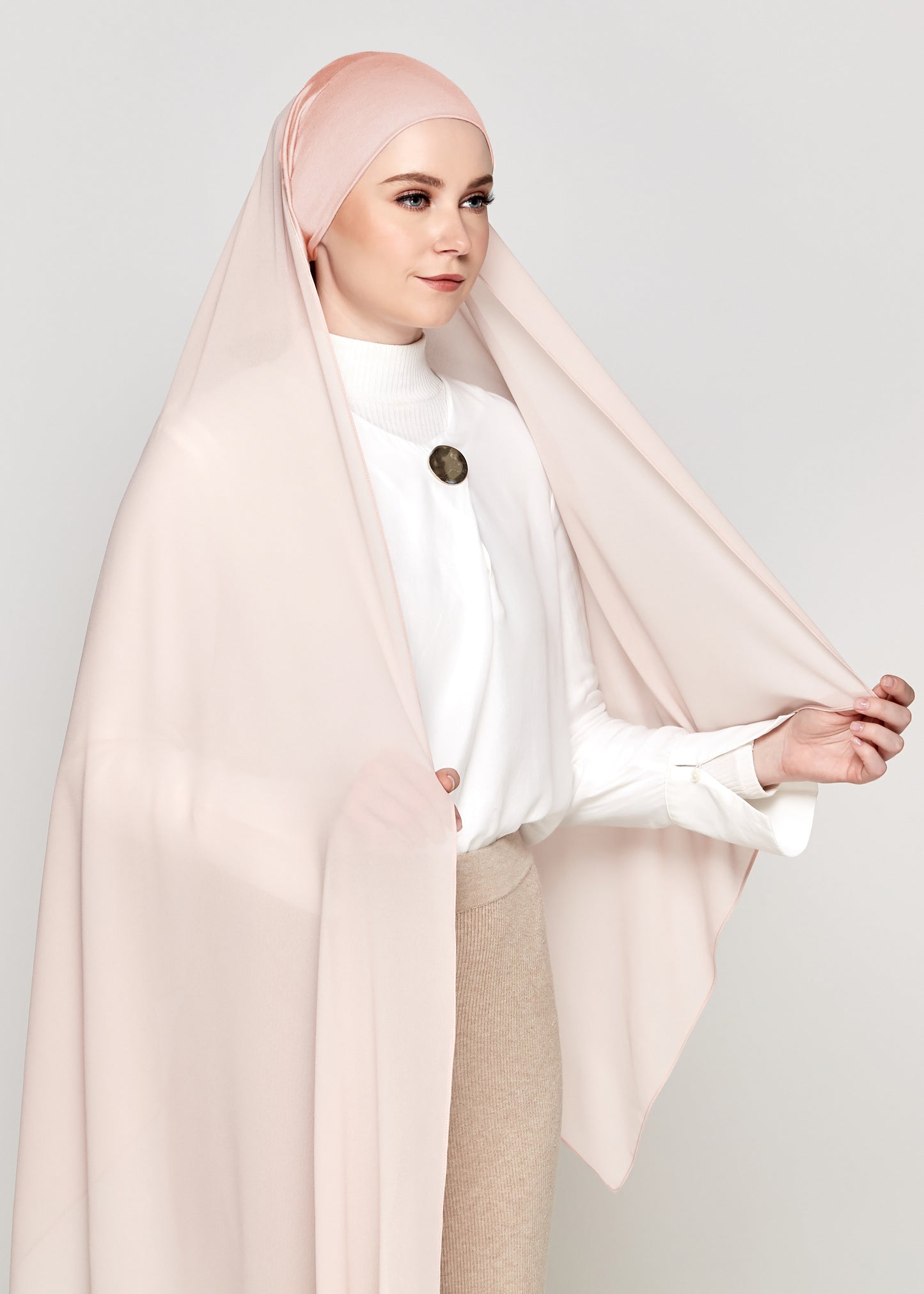Chiffon Gabana in Rose Quartz