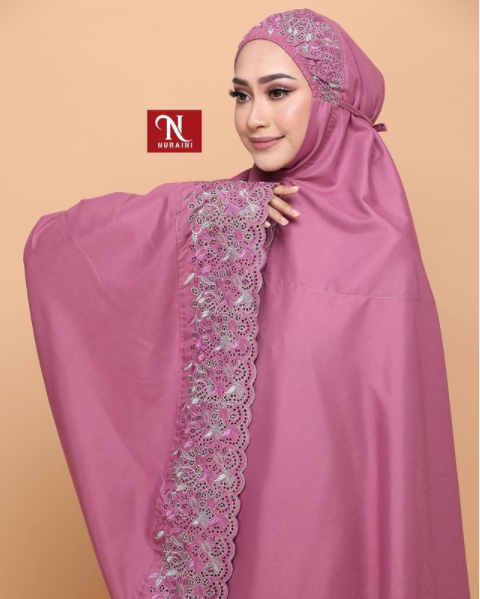 Telekung Sumaiyyah in Rose Pink