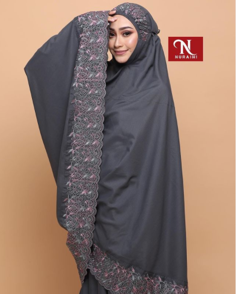 Telekung Sumaiyyah in Dark Grey