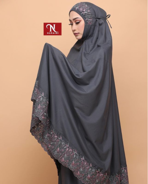 Telekung Sumaiyyah in Dark Grey