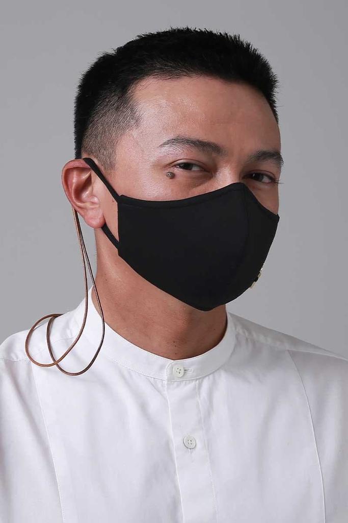 Leather Mask String in Coffee Brown