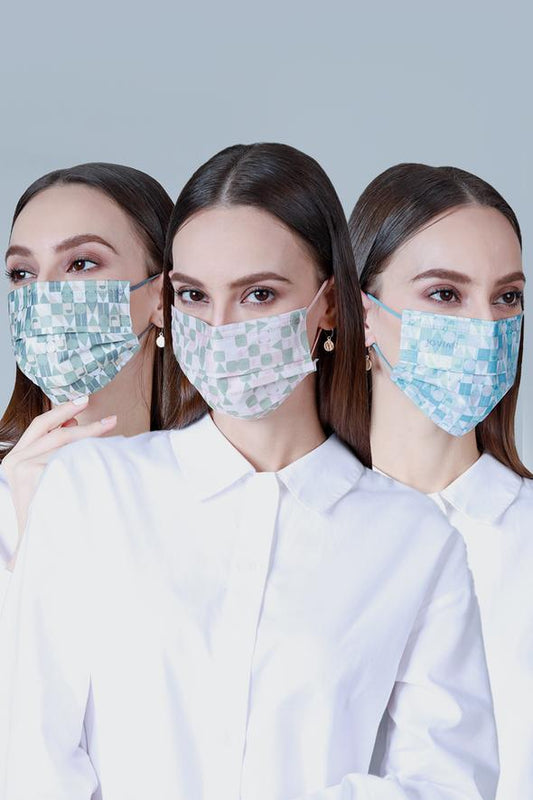 Earloop 3-Ply Mask in Geoline